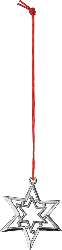 Karen Blixen Zvezda, božična, 8 cm, srebrna