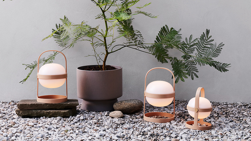 Lámpara solar Soft Spot, 18,5 cm, amarillo beige