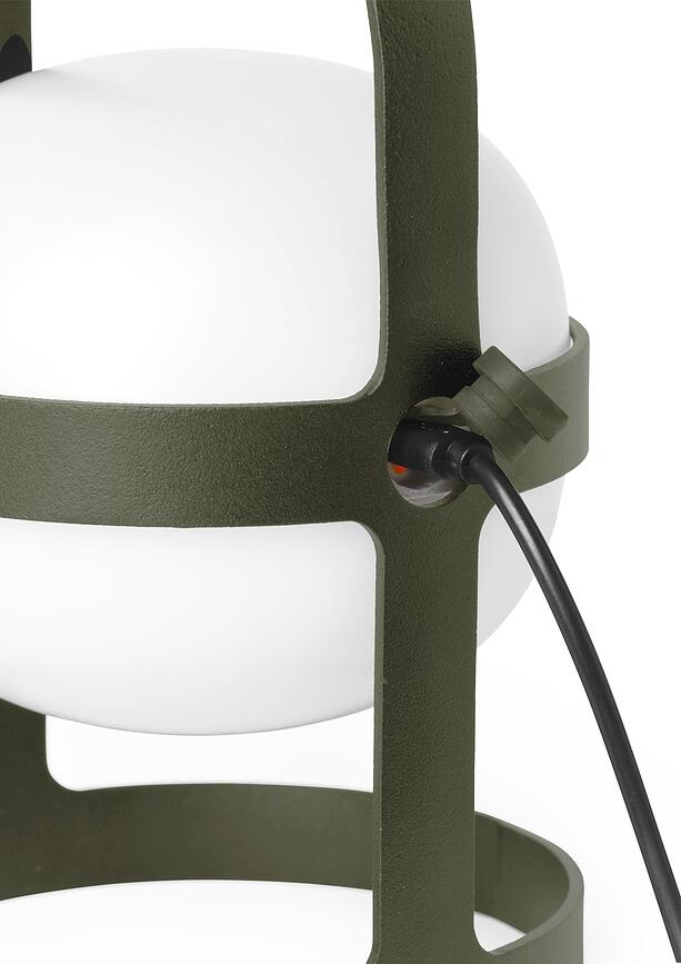 Lámpara solar Soft Spot, 34 cm, oliva