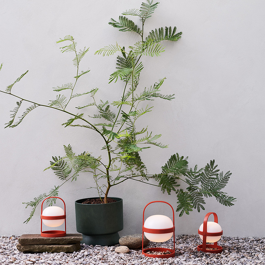 Lámpara solar Soft Spot, 18,5 cm, terracota