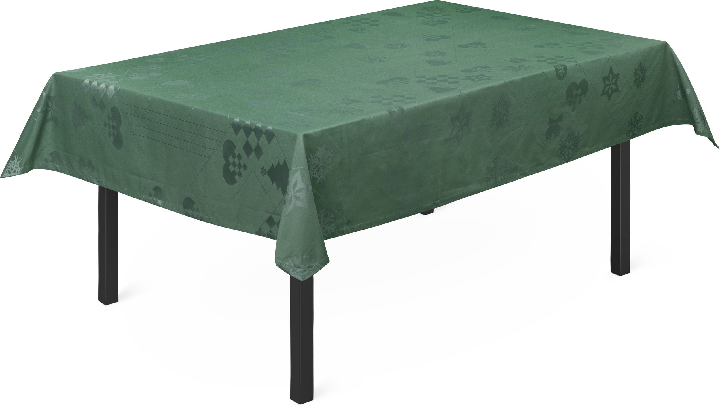 Natale Damask Tischdecke 150 x 270 cm grün