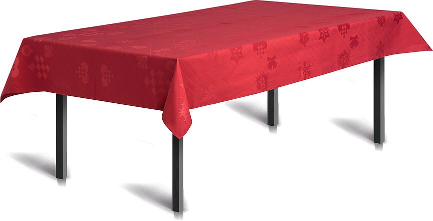 Natale Damask Tischdecke rot