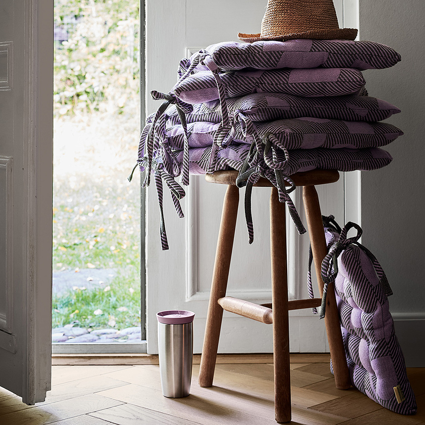 Natura Coussin de Chaise extérieur, 40 x 40 cm, violet-vert