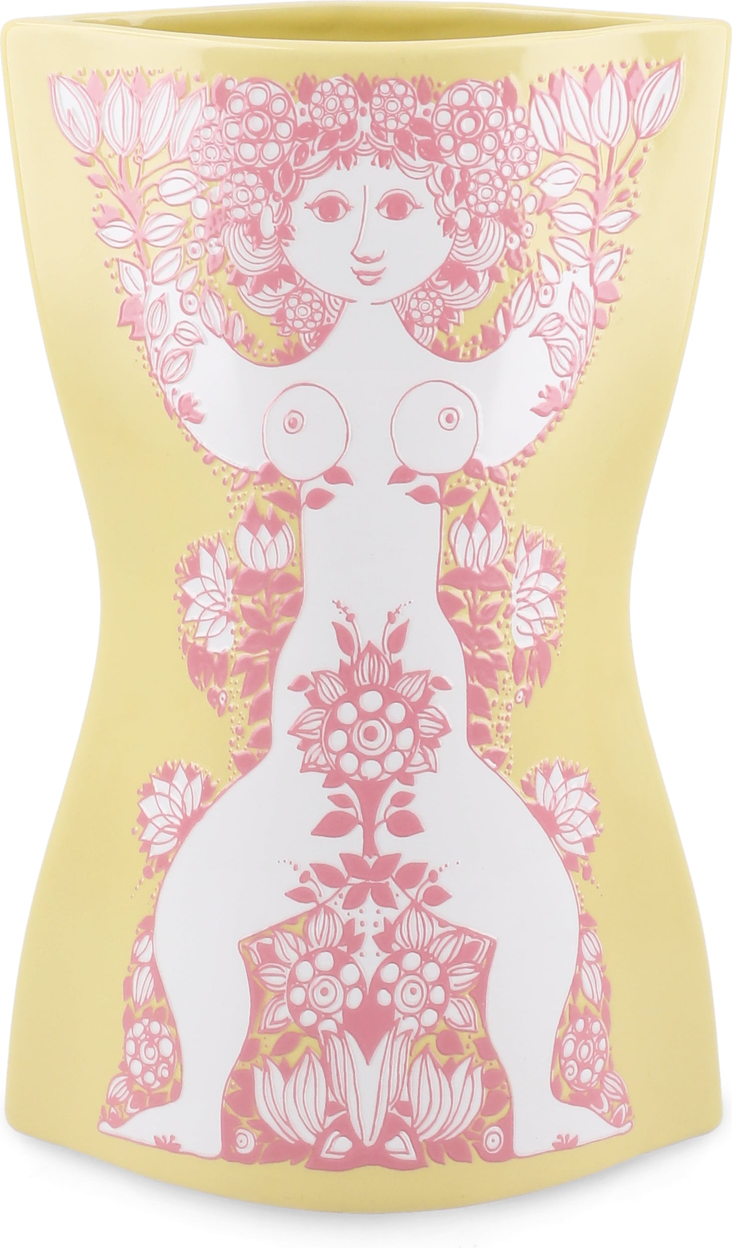 Nina Vase 22 cm, hellgelb