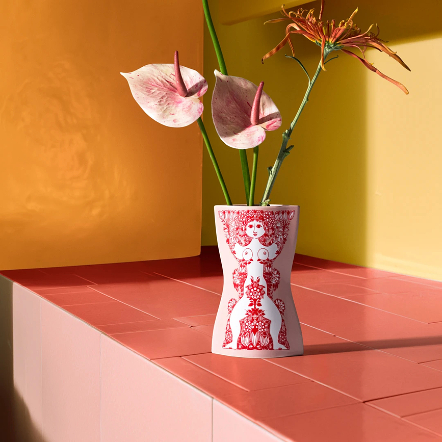 Nina Vase 22 cm, light yellow