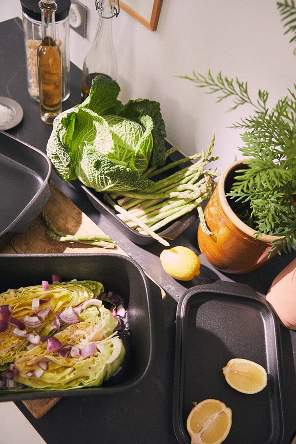 Plat de cuisson Cook 40 x 25,5 cm, gris foncé