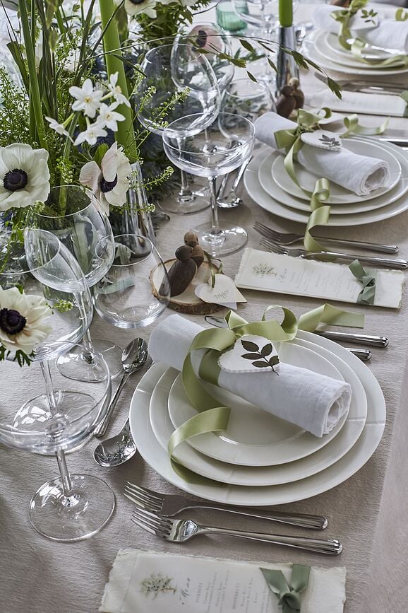 Platos de gres Grand Cru, 27 cm, blancos, 4 unidades