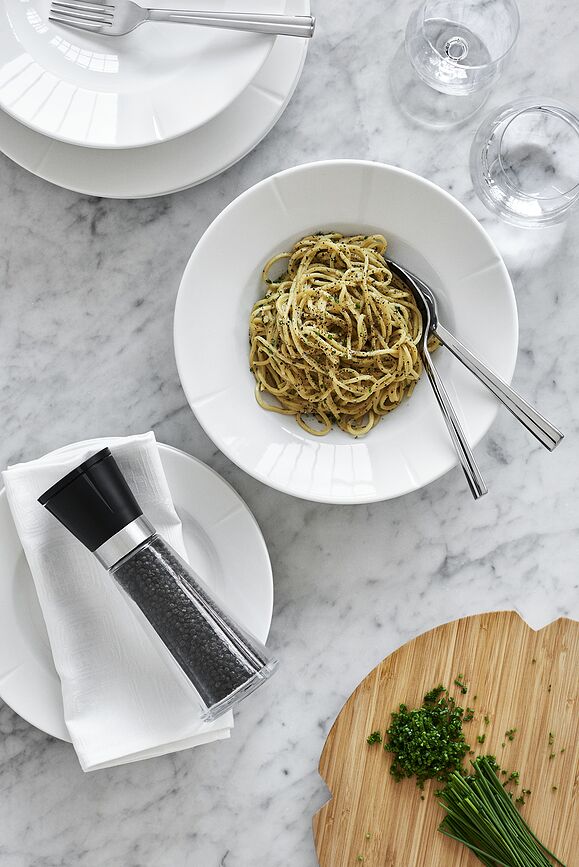 Platos de gres Grand Cru, 27 cm, blancos, 4 unidades