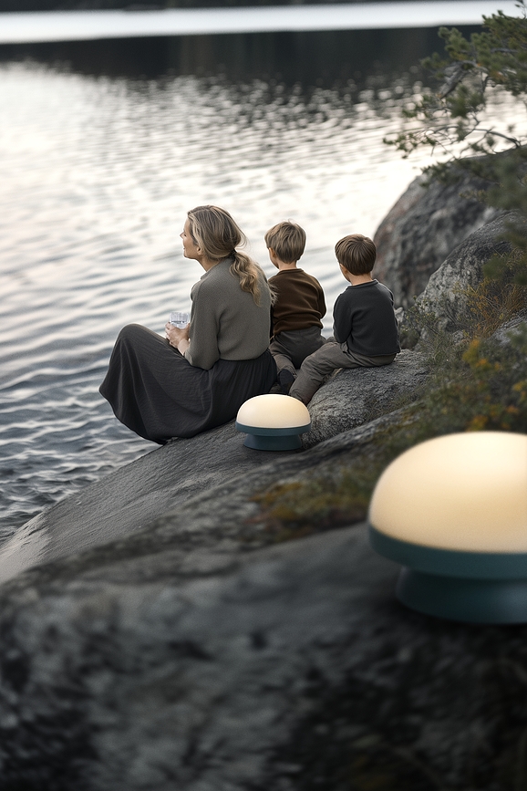 Soft Spot Dots Lampe solaire, 21 cm, vert forêt