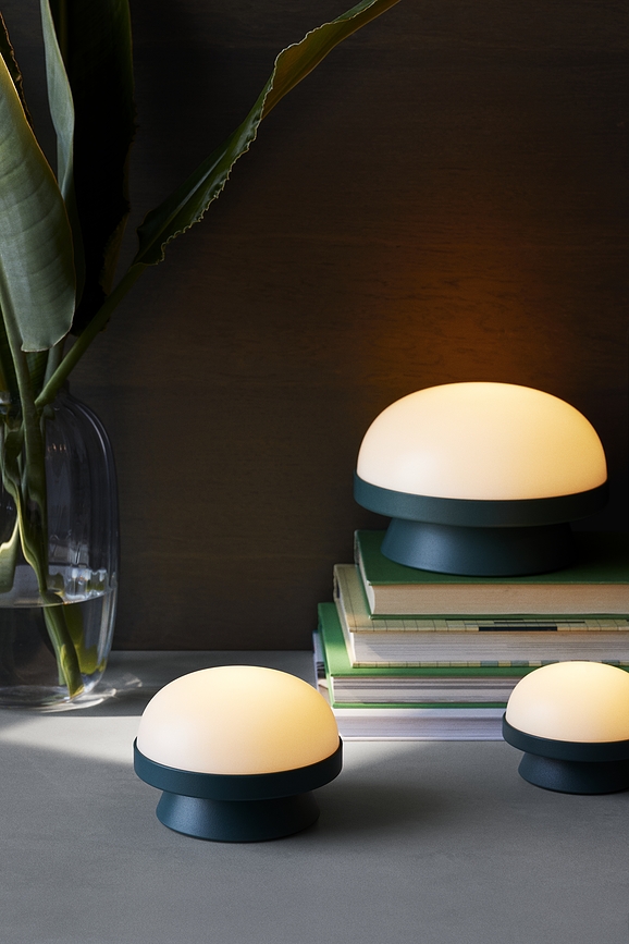 Soft Spot Dots Lampe solaire, 21 cm, vert forêt