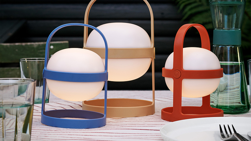 Soft Spot Lampe Solaire 25 cm, bleue clair