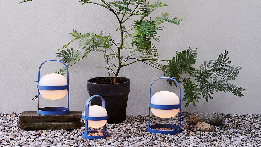 Soft Spot Lampe Solaire 25 cm, bleue clair