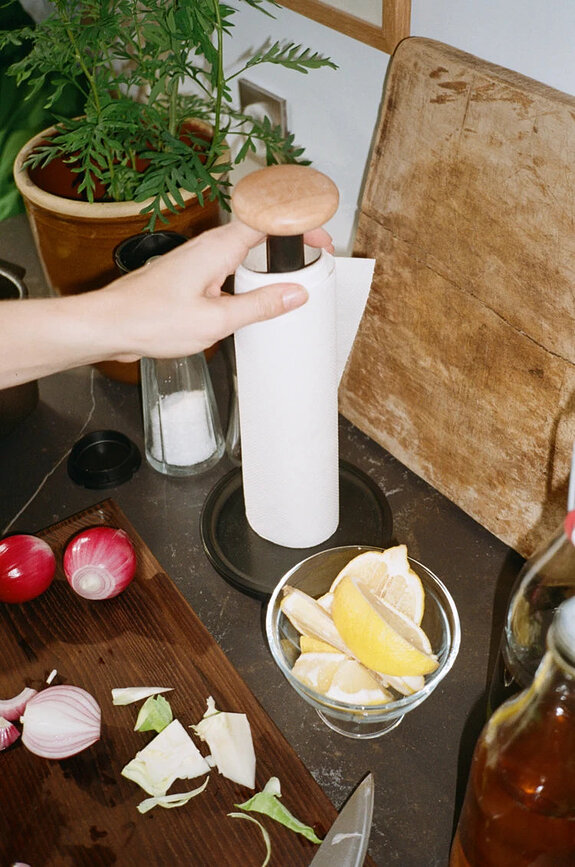 Soporte para toallas de papel Paper Pal 30 cm, negro