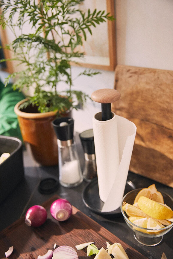 Soporte para toallas de papel Paper Pal 30 cm, negro