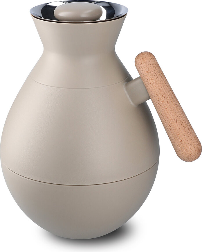 Termos Stay rund, 1 l, beige