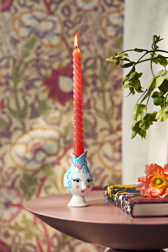 Titania Candlestick for classic candle 11.5 cm, light blue