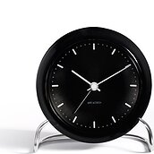 Zegar stołowy Arne Jacobsen City Hall czarny