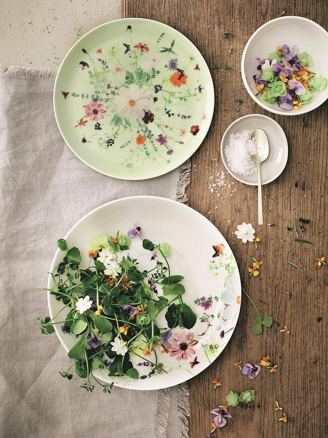 Brillance Assiette à Dessert Jardin Printanier, 18 cm