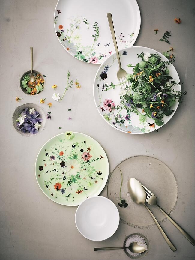 Brillance Assiette à Dessert Jardin Printanier, 18 cm