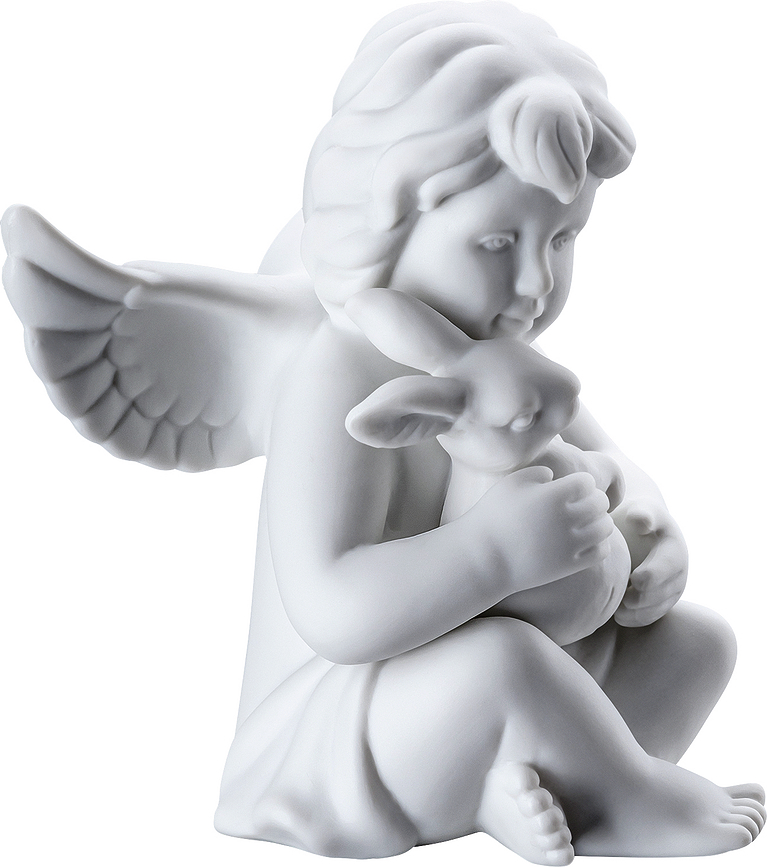Classic Figurine ange avec lapin, petite