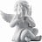 Classic Figurine ange avec papillon, grande