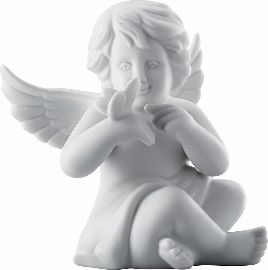 Classic Figurine ange avec papillon, moyenne