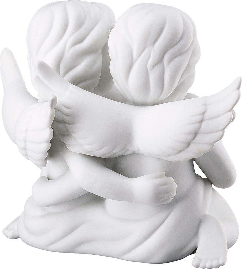Classic Figurine couple d'anges avec cœur, petite
