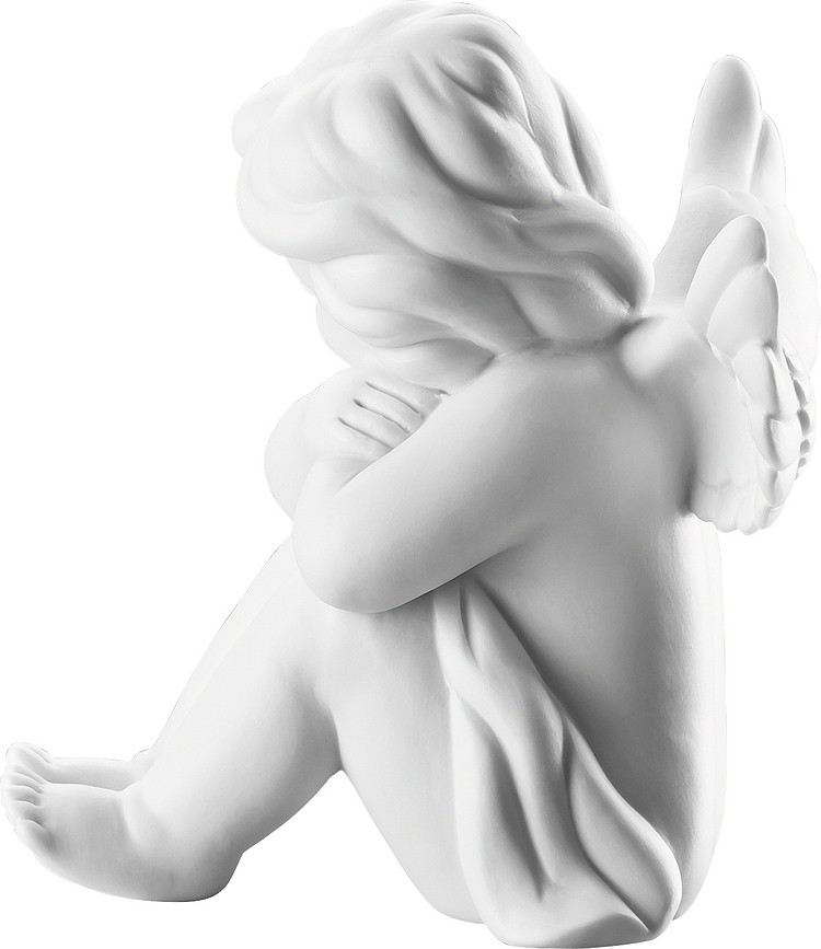 Classic Figurine ange appuyé, moyenne