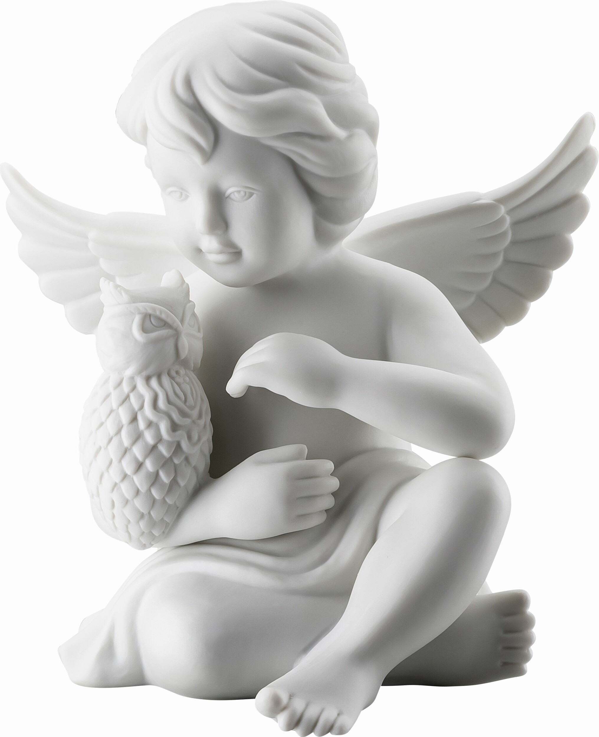 Classic Kleine Figur groß Engel mit Eule
