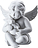 Classic Kleine Figur groß Engel mit Hase