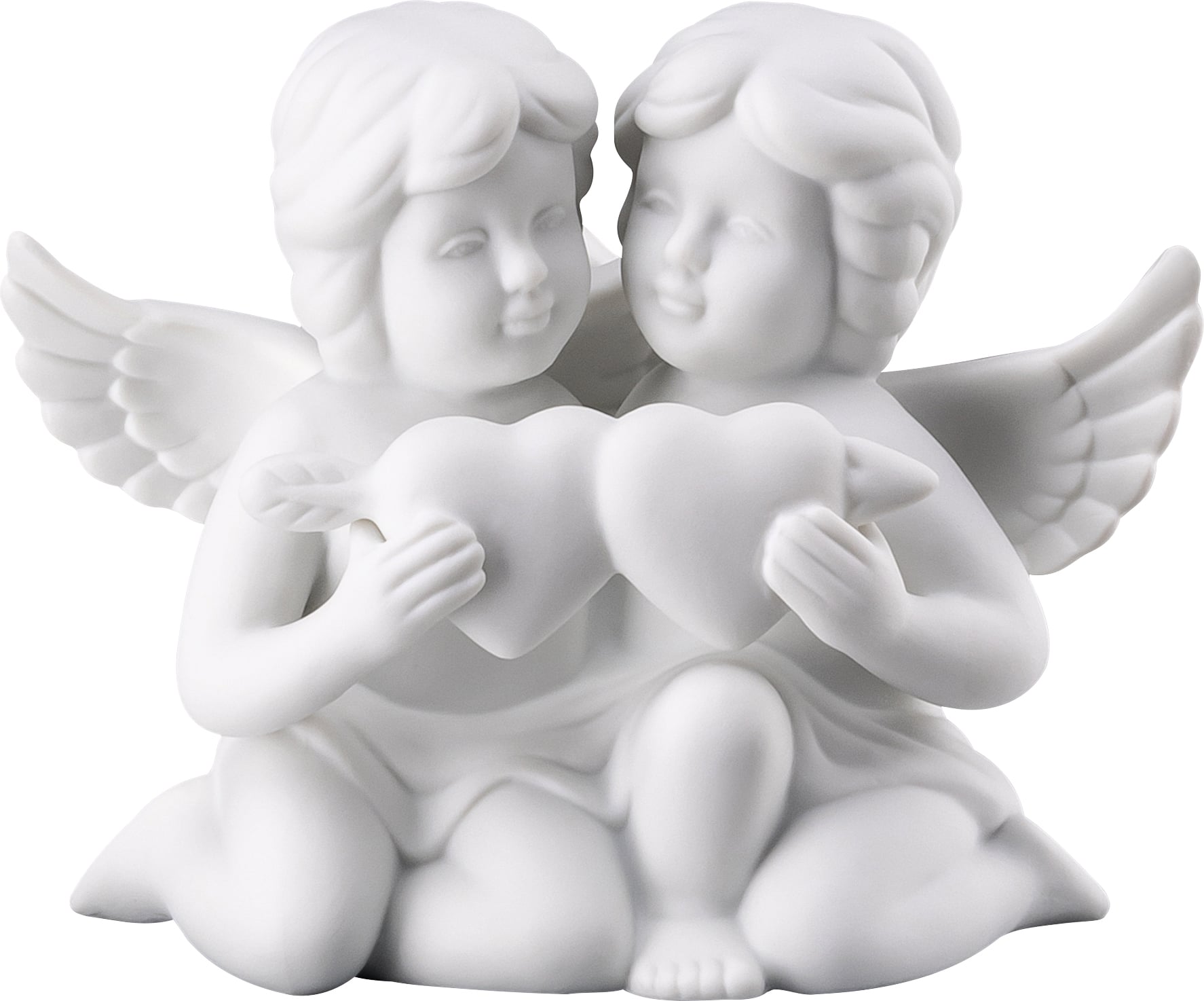Classic Kleine Figur groß Engelpaar mit Herz