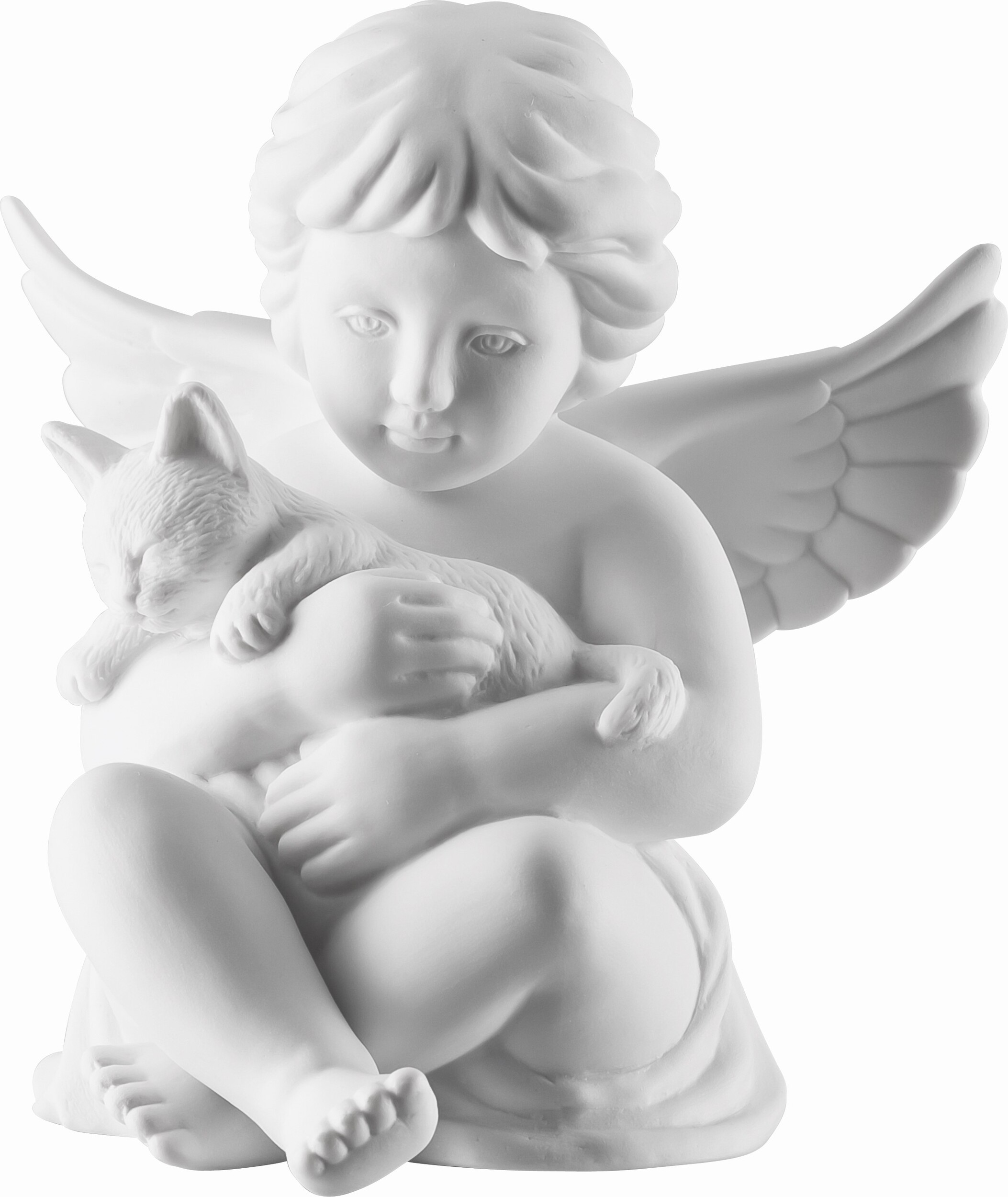 Classic Kleine Figur klein Engel mit Katze