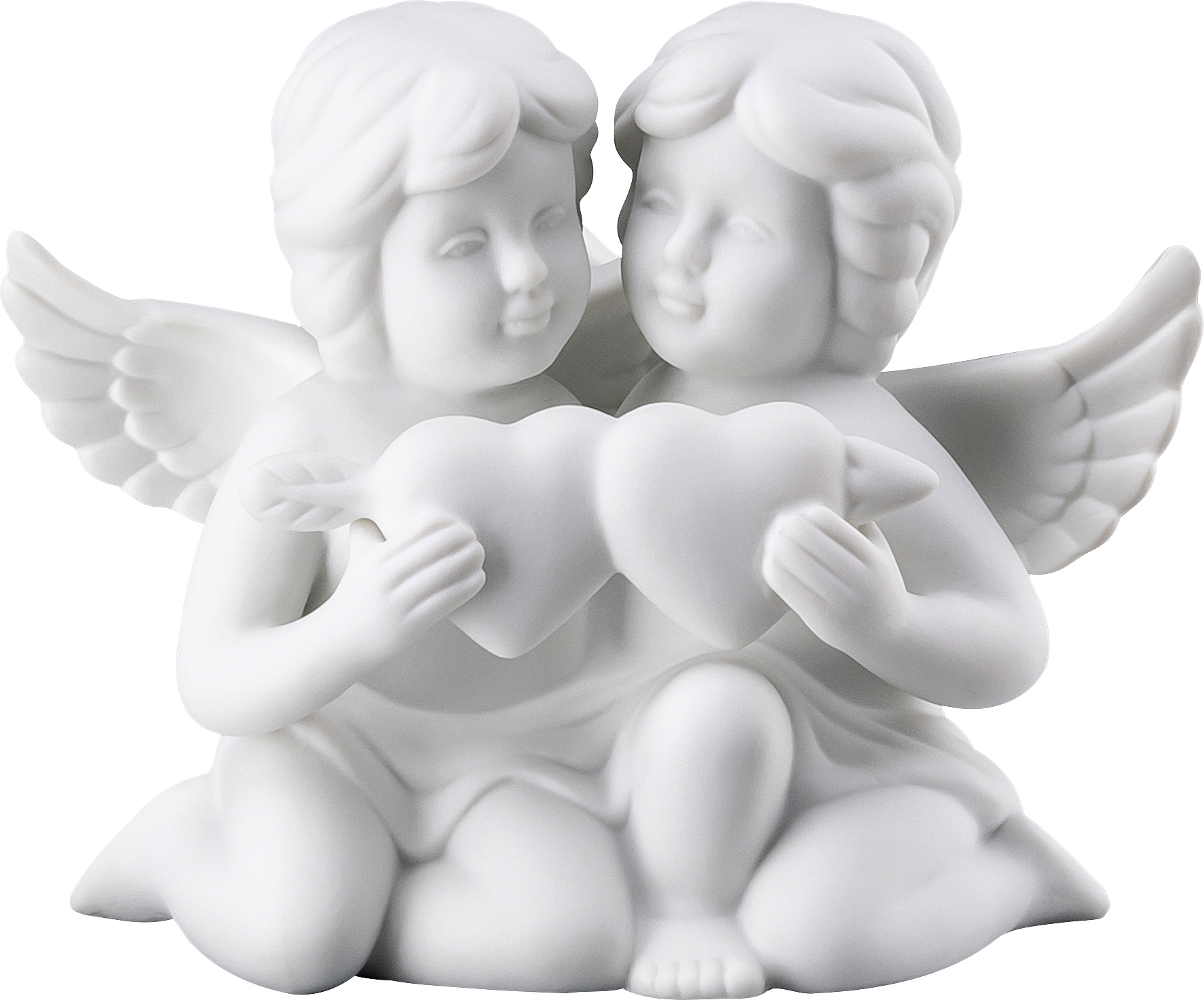 Classic Kleine Figur klein Engelpaar mit Herz