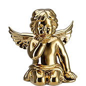 Classic Kleine Figur mittel Engel mit Handkuss goldfarben