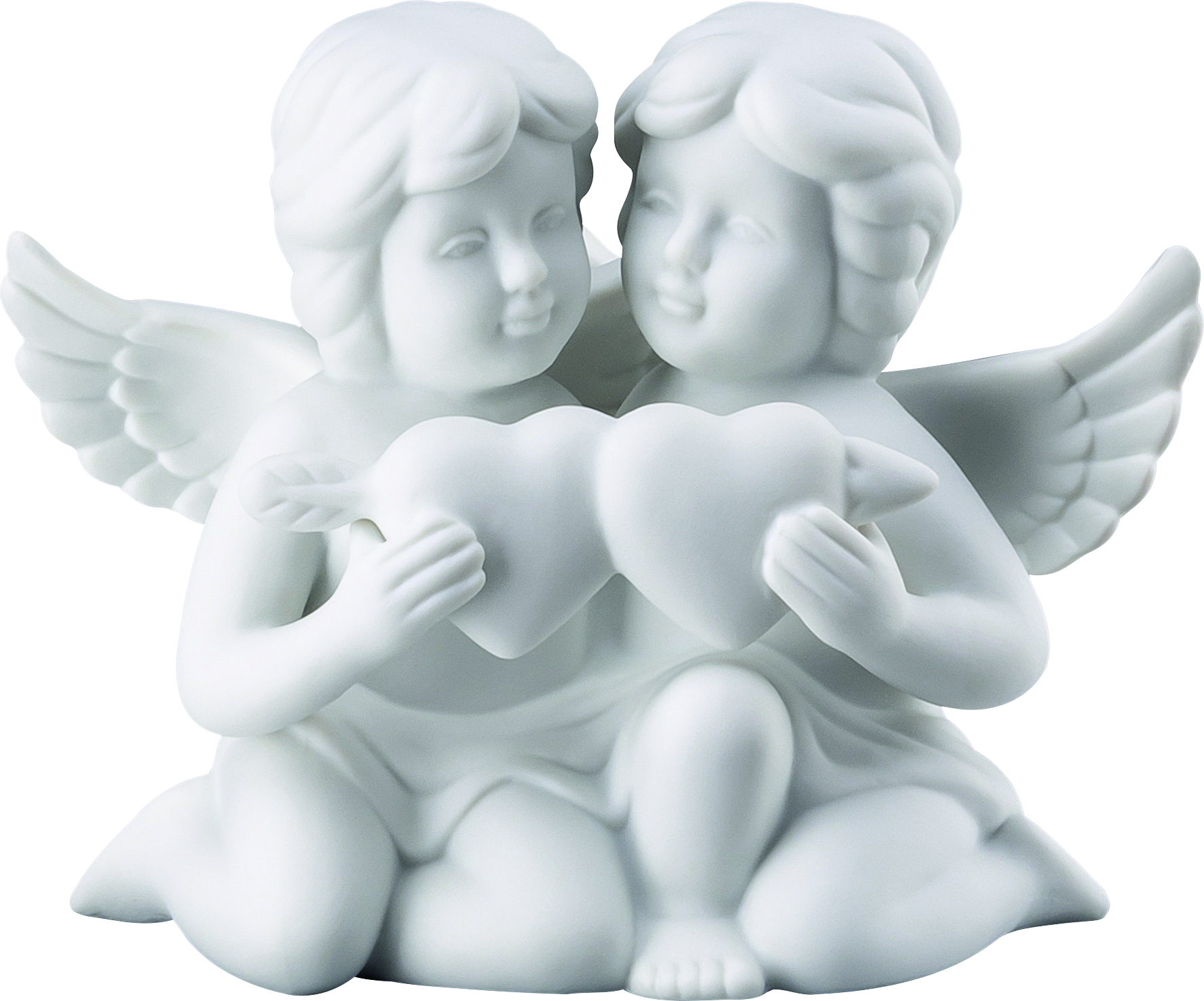 Classic Kleine Figur mittel Engelpaar mit Herz