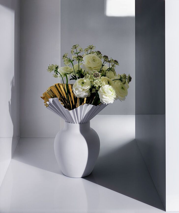 Falda Vase 27 cm, doré