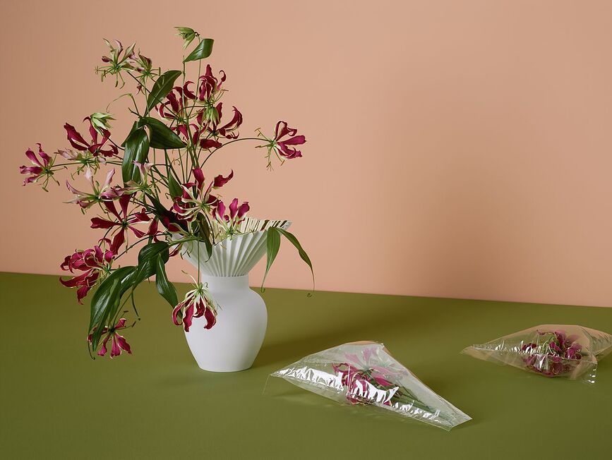 Falda Vase 27 cm, doré