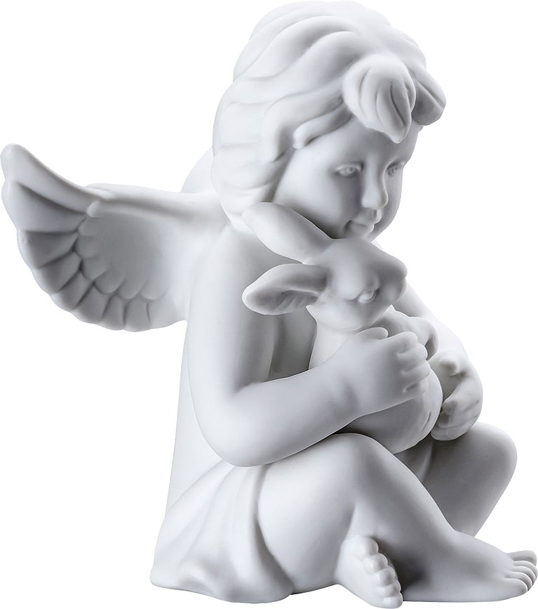 Figura Classic, ángel con conejo, mediana