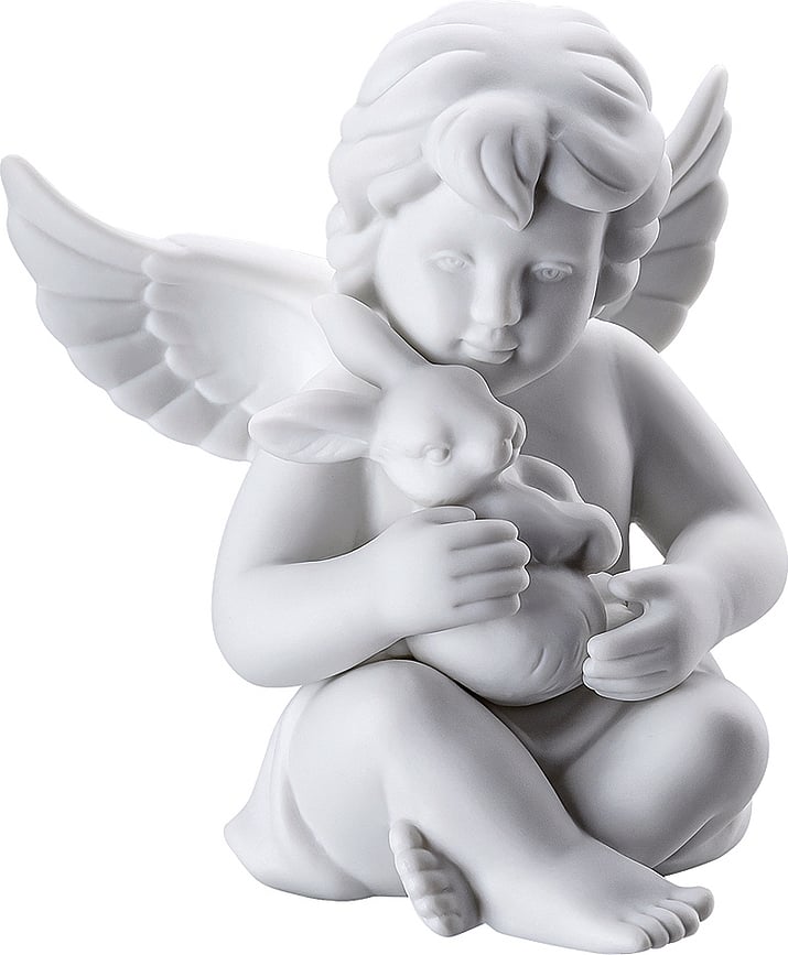 Figura Classic, ángel con conejo, mediana