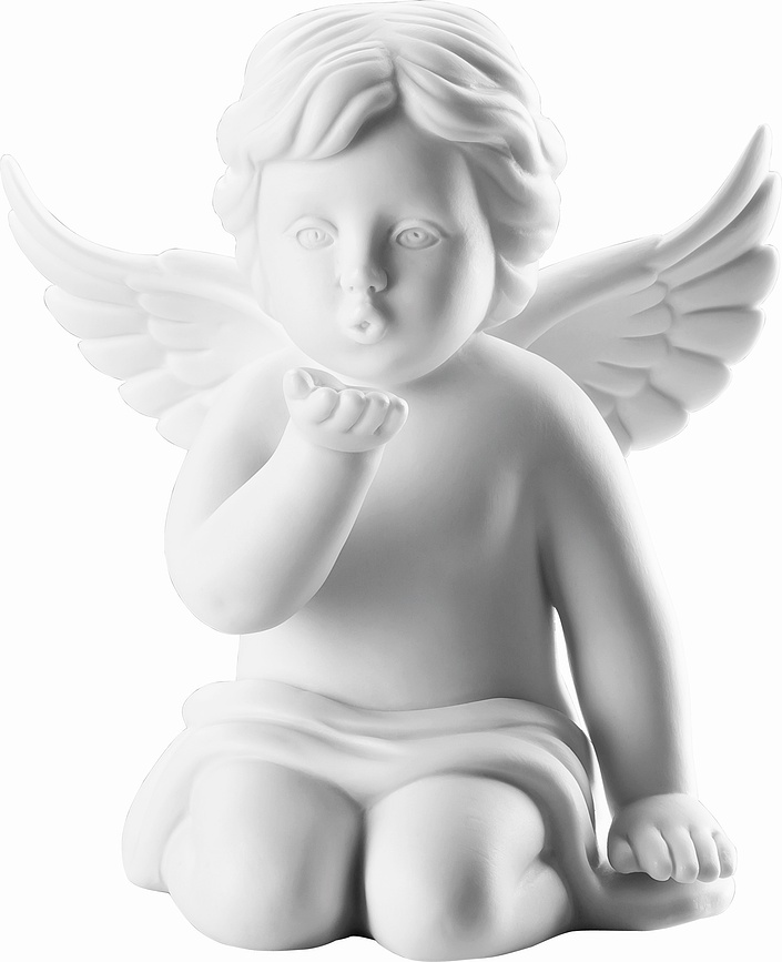 Figura de ángel soplando Classic, pequeña