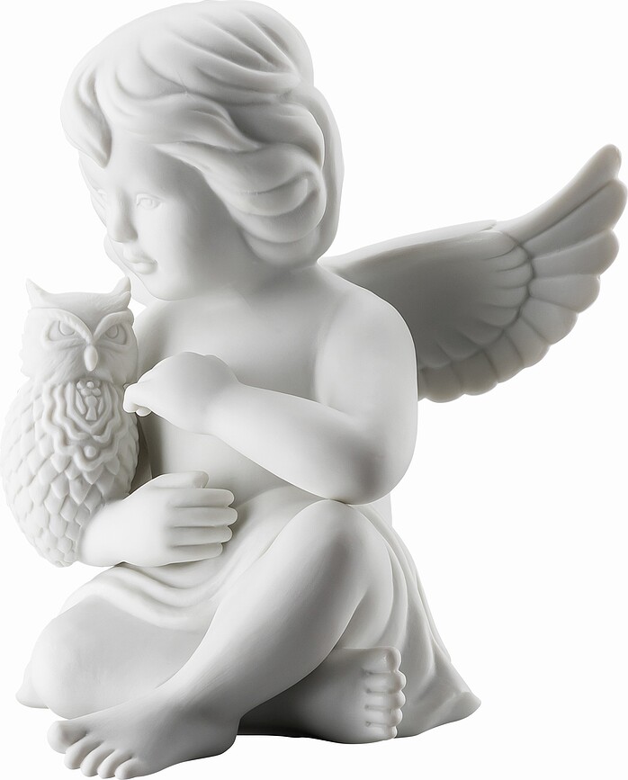 Figura de ángel con búho Classic, pequeña