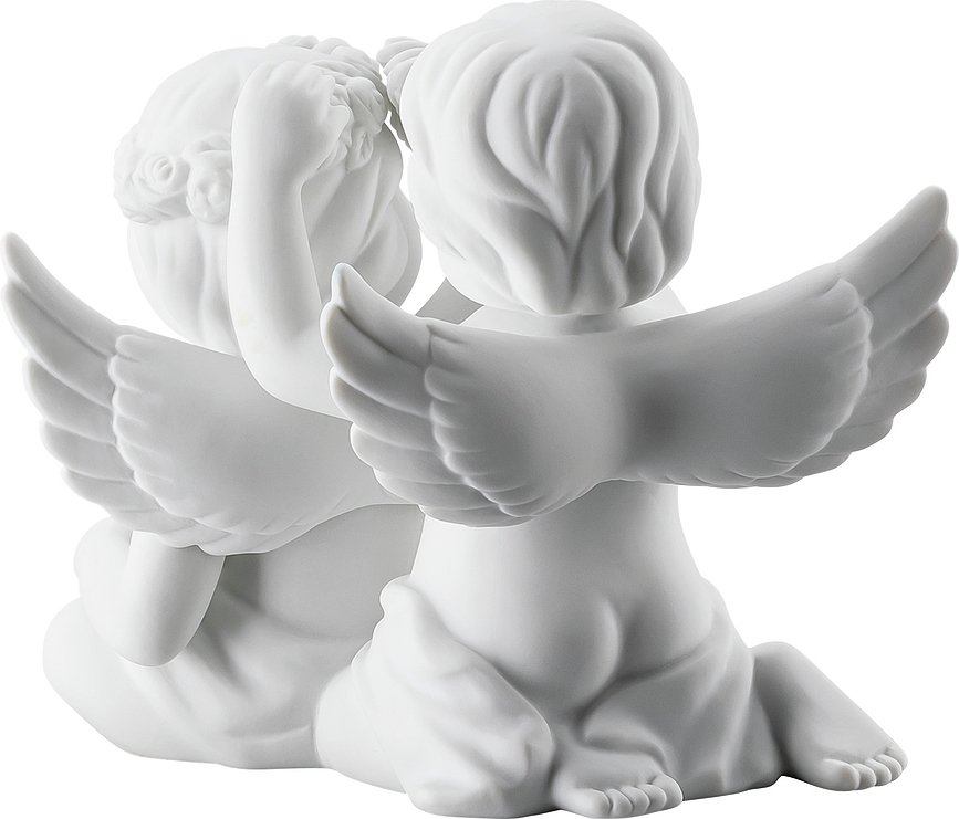 Figura Classic, de ángel con flores, grande