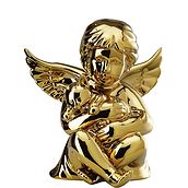 Figurka Classic anioł z kotem średni złoty