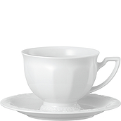 Filiżanka do kawy lub herbaty Maria Biała 490 ml ze spodkiem