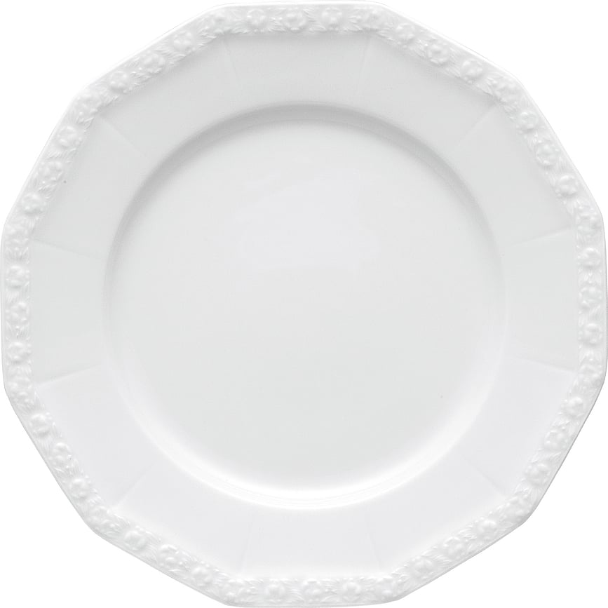Maria Blanche Assiette Plate, 24,5 cm, blanche
