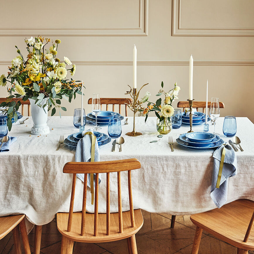 Maria en Vogue Blue Assiette Plate 27,7 cm