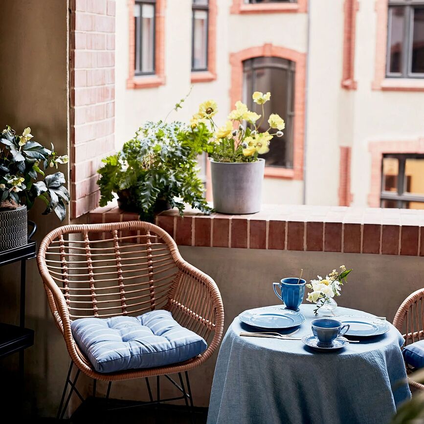 Maria en Vogue Blue Tasse à Café avec soucoupe, 180 ml