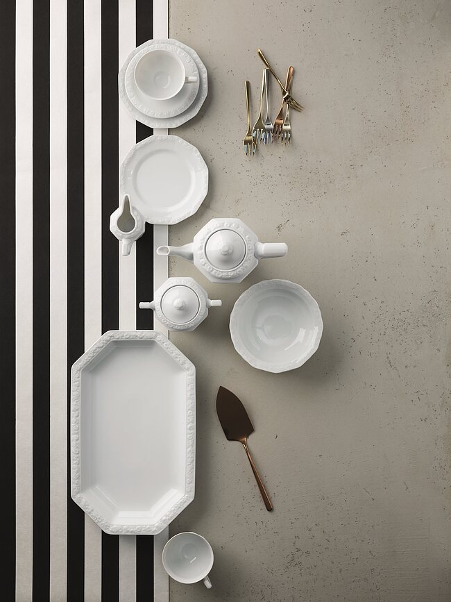 Maria Plat de Service 38,3 cm, blanc