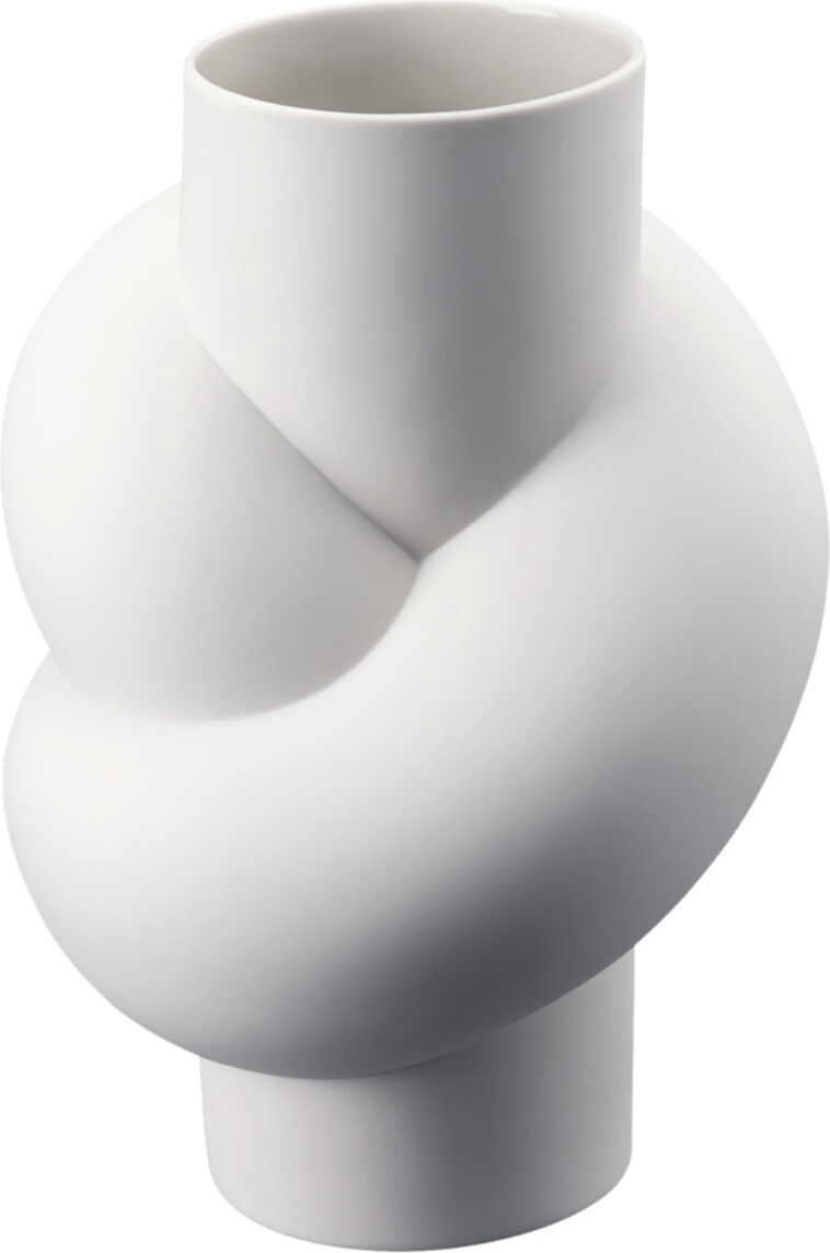 Node Vase 25 cm weiß