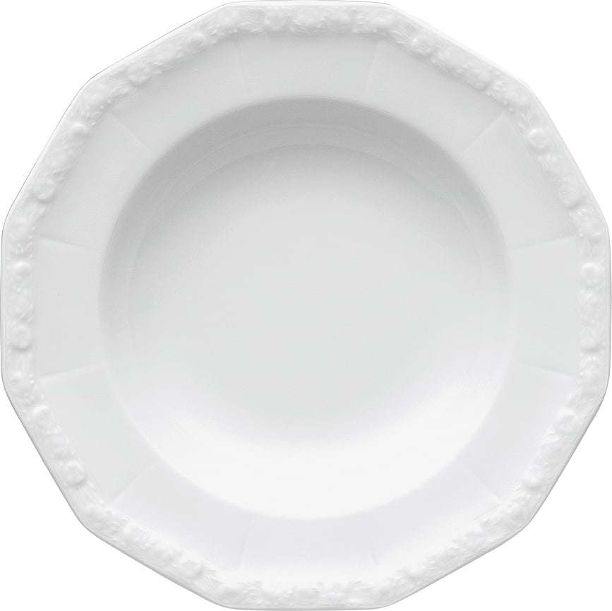 Plato hondo Maria, 21,3 cm, blanco